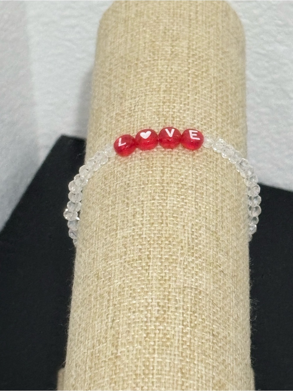 Handcrafted love beaded bracelet